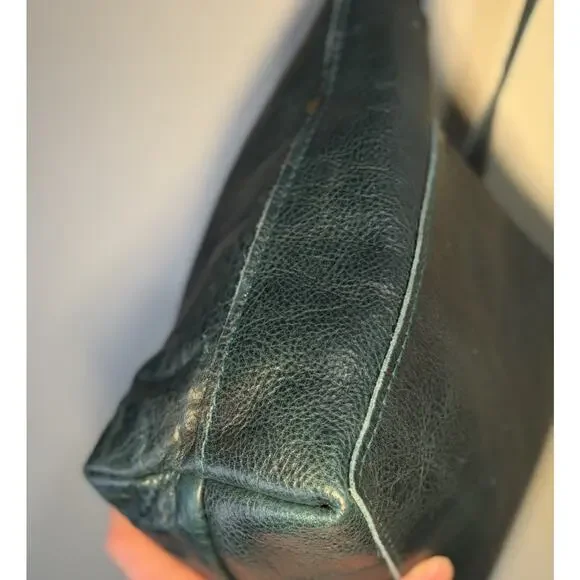 Portland Leather Almost Perfect Mini Crossbody Tote Blue Green - Picture 9 of 11